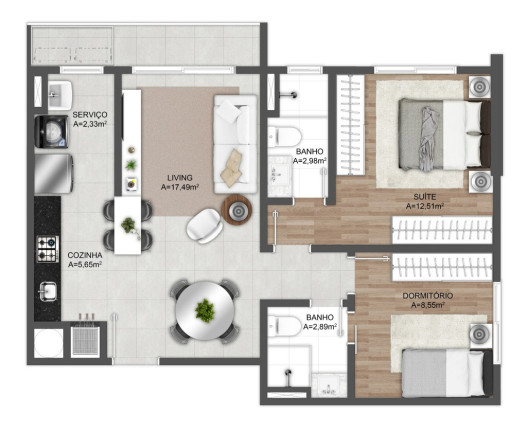 Imagem Apartamento com 1 Quarto à Venda, 31 m² em Centro - Xangri-lá