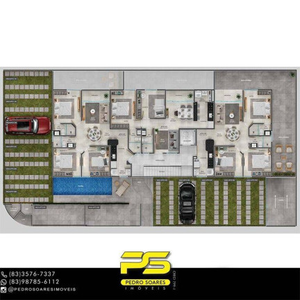 Foto do imóvel Apartamento com 3 Quartos à Venda, 70 m² em Bancários - João Pessoa Foto do imóvel Apartamento com 3 Quartos à Venda, 70 m² em Bancários - João Pessoa