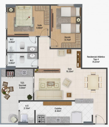Imagem Apartamento com 2 Quartos à Venda, 71 m² em Vila Guilhermina - Praia Grande Imagem Apartamento com 2 Quartos à Venda, 71 m² em Vila Guilhermina - Praia Grande