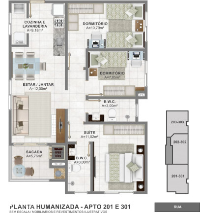 Imagem Apartamento com 2 Quartos à Venda, em Palmas - Governador Celso Ramos Imagem Apartamento com 2 Quartos à Venda, em Palmas - Governador Celso Ramos