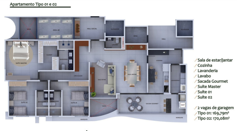 Imagem Apartamento com 3 Quartos à Venda, 168 m² em Polo Centro - Foz Do Iguaçu Imagem Apartamento com 3 Quartos à Venda, 168 m² em Polo Centro - Foz Do Iguaçu