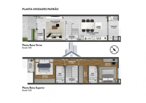 Imagem Sobrado com 2 Quartos à Venda, 92 m² em Boa Vista - Joinville