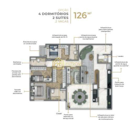 Imagem Apartamento com 3 Quartos à Venda, 126 m² em Jardim - Santo André Imagem Apartamento com 3 Quartos à Venda, 126 m² em Jardim - Santo André