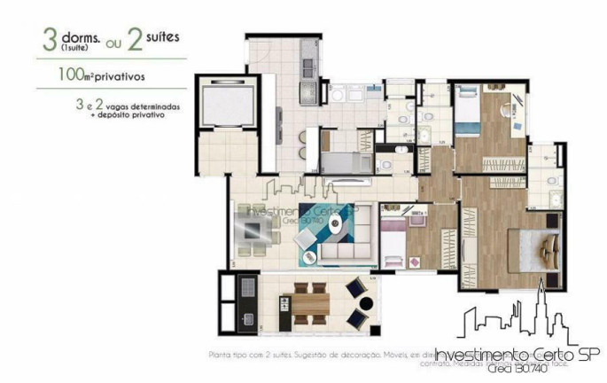 Imagem Apartamento com 3 Quartos à Venda, 100 m² em Alto Da Lapa - São Paulo