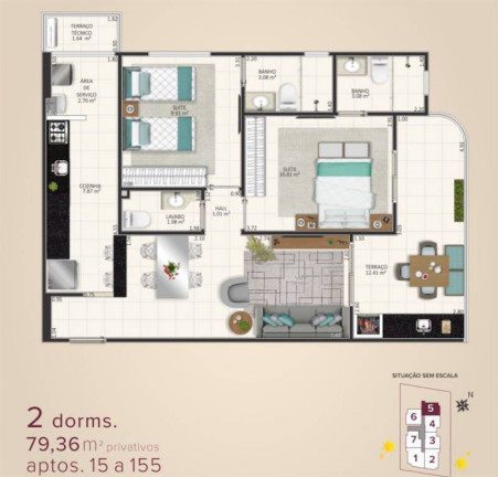 Imagem Apartamento com 2 Quartos à Venda, 79 m² em Aviação - Praia Grande Imagem Apartamento com 2 Quartos à Venda, 79 m² em Aviação - Praia Grande