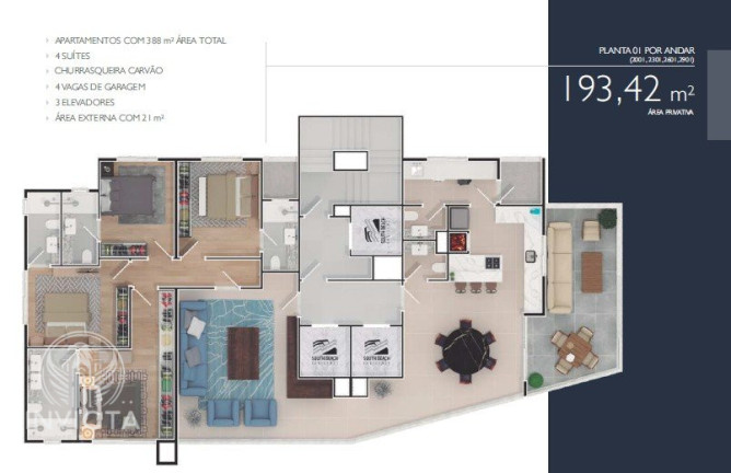 Imagem Apartamento com 4 Quartos à Venda, 193 m² em Centro - Balneário Camboriú Imagem Apartamento com 4 Quartos à Venda, 193 m² em Centro - Balneário Camboriú
