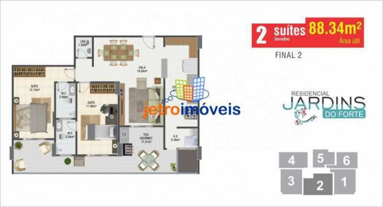 Imagem Apartamento à Venda, 54 m² em Canto Do Forte - Praia Grande