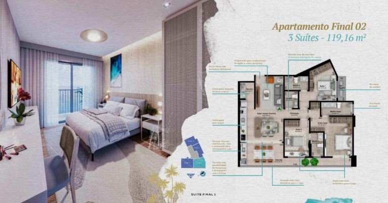 Imagem Apartamento com 3 Quartos à Venda, 91 m² em Graciosa Orla 14 - Palmas Imagem Apartamento com 3 Quartos à Venda, 91 m² em Graciosa Orla 14 - Palmas