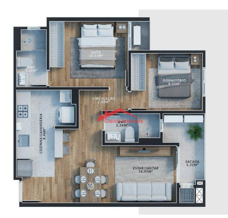Imagem Apartamento com 2 Quartos à Venda, 57 m² em Anita Garibaldi - Joinville Imagem Apartamento com 2 Quartos à Venda, 57 m² em Anita Garibaldi - Joinville