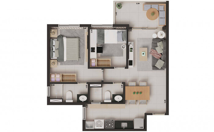 Imagem Apartamento com 2 Quartos à Venda, 54 m² em Presidente Kennedy - Fortaleza Imagem Apartamento com 2 Quartos à Venda, 54 m² em Presidente Kennedy - Fortaleza