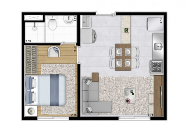 Imagem Apartamento com 1 Quarto à Venda, 26 m² em Chácara Santo Antônio (zona Sul) - São Paulo Imagem Apartamento com 1 Quarto à Venda, 26 m² em Chácara Santo Antônio (zona Sul) - São Paulo