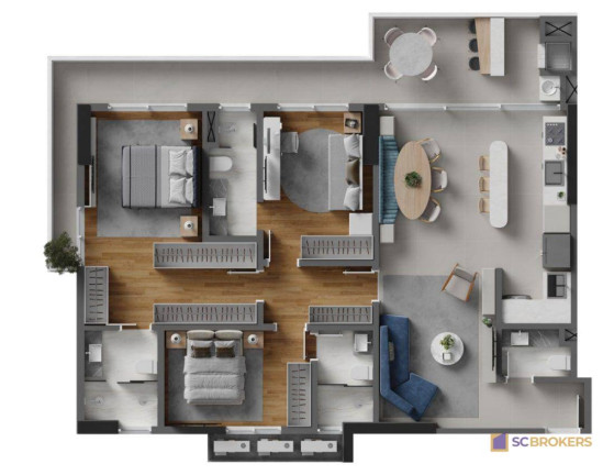 Imagem Apartamento com 3 Quartos à Venda, 133 m² em Fazenda - Itajaí