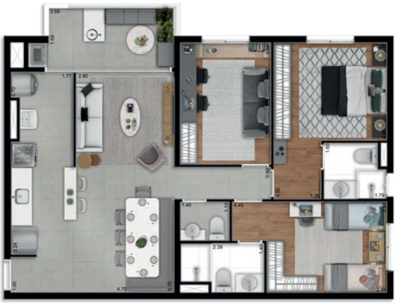 Imagem Apartamento com 2 Quartos à Venda, 70 m² em Centro - Barueri Imagem Apartamento com 2 Quartos à Venda, 70 m² em Centro - Barueri