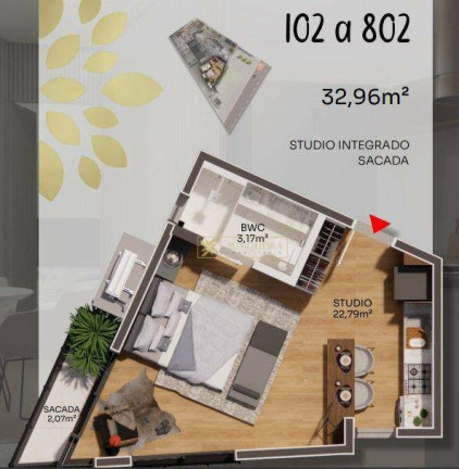 Imagem Apartamento com 1 Quarto à Venda, 44 m² em Coqueiros - Florianópolis Imagem Apartamento com 1 Quarto à Venda, 44 m² em Coqueiros - Florianópolis