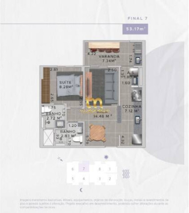 Imagem Apartamento com 1 Quarto à Venda, 53 m² em Jardim Real - Praia Grande