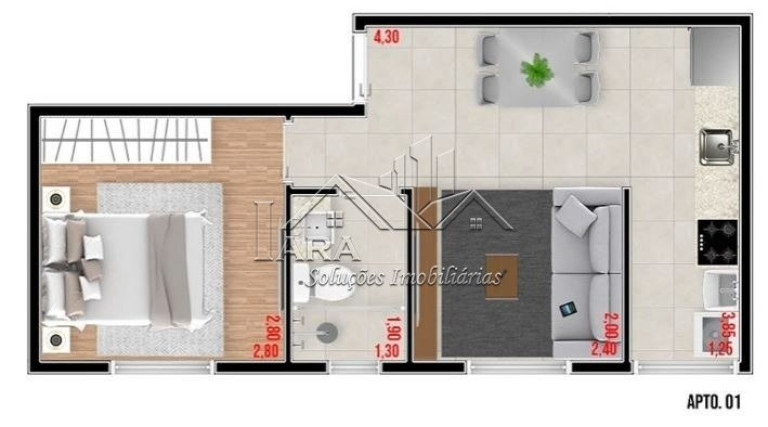 Imagem Apartamento com 1 Quarto à Venda, em Parque Das Paineiras - São Paulo Imagem Apartamento com 1 Quarto à Venda, em Parque Das Paineiras - São Paulo