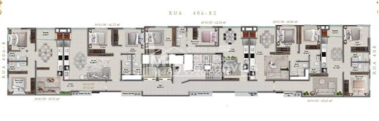 Imagem Apartamento com 2 Quartos à Venda, 69 m² em Morretes - Itapema