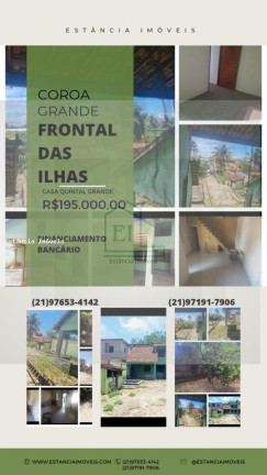 Casa com 1 Quarto à Venda, 300 m² em Coroa Grande - Itaguaí