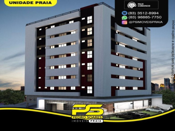 Apartamento com 2 Quartos à Venda, 55 m² em Cabo Branco - João Pessoa