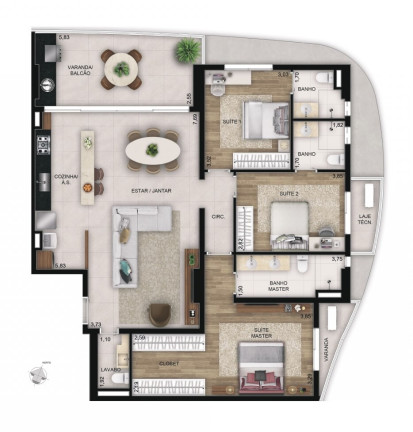 Imagem Apartamento com 3 Quartos à Venda, 127 m² em Serrinha - Goiânia Imagem Apartamento com 3 Quartos à Venda, 127 m² em Serrinha - Goiânia