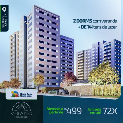 Apartamento com 2 Quartos à Venda, 45 m² em Chácara São Manoel - Taubaté