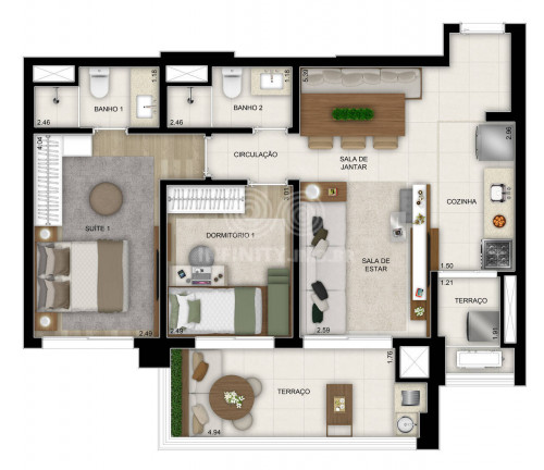 Imagem Apartamento com 2 Quartos à Venda, 69 m² em Brooklin - São Paulo Imagem Apartamento com 2 Quartos à Venda, 69 m² em Brooklin - São Paulo