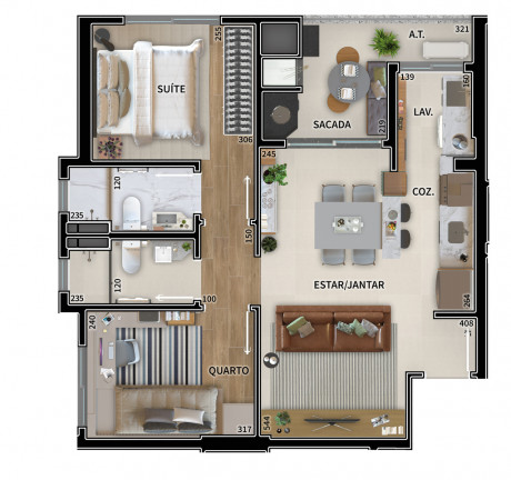 Imagem Apartamento com 3 Quartos à Venda, 74 m² em Novo Mundo - Curitiba