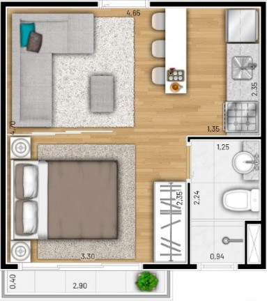 Imagem Imóvel com 1 Quarto à Venda, 26 m² em Cidade Jardim - São Paulo Imagem Imóvel com 1 Quarto à Venda, 26 m² em Cidade Jardim - São Paulo