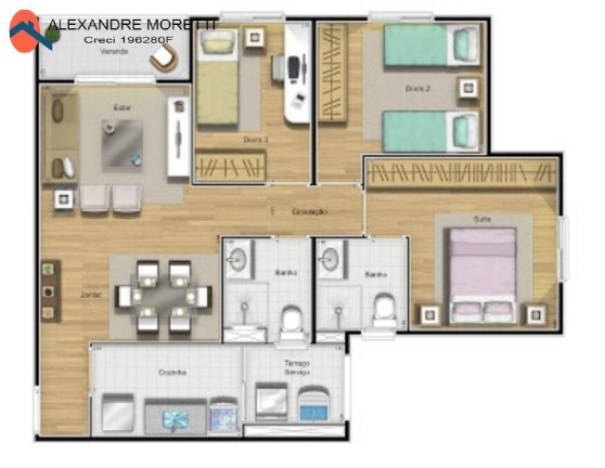 Imagem Casa com 3 Quartos à Venda, em Vila Trujillo - Sorocaba Imagem Casa com 3 Quartos à Venda, em Vila Trujillo - Sorocaba