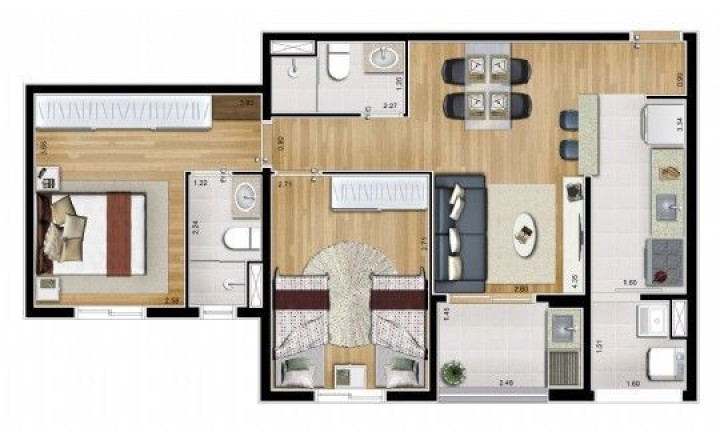 Imagem Apartamento com 2 Quartos à Venda, 65 m² em Jardim Do Mar - São Bernardo Do Campo