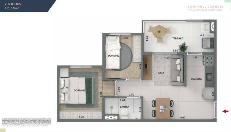 Foto do imóvel Apartamento com 2 Quartos à Venda, 42 m² em Interlagos - São Paulo