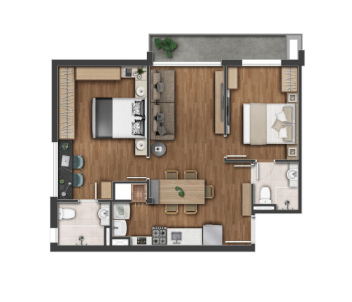 Imagem Imóvel com 2 Quartos à Venda, 51 m² em Petrópolis - Porto Alegre