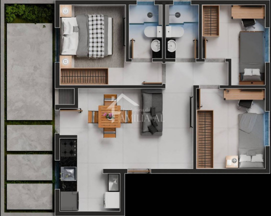 Imagem Apartamento com 3 Quartos à Venda, 66 m² em Aventureiro - Joinville