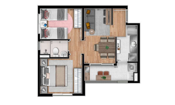 Imagem Apartamento com 2 Quartos à Venda, 48 m² em Vila Tolstoi - São Paulo
