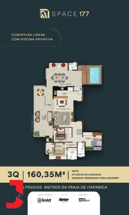 Imagem Apartamento com 3 Quartos à Venda,  em Praia De Itaparica - Vila Velha