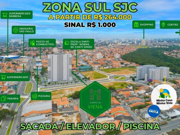 Apartamento com 2 Quartos à Venda, 41 m² em Jardim América - São José Dos Campos