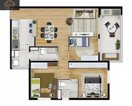 Imagem Apartamento com 2 Quartos à Venda, 65 m² em Jardim Do Mar - São Bernardo Do Campo