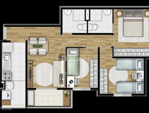 Imagem Apartamento com 3 Quartos à Venda, 60 m² em Campestre - Santo André
