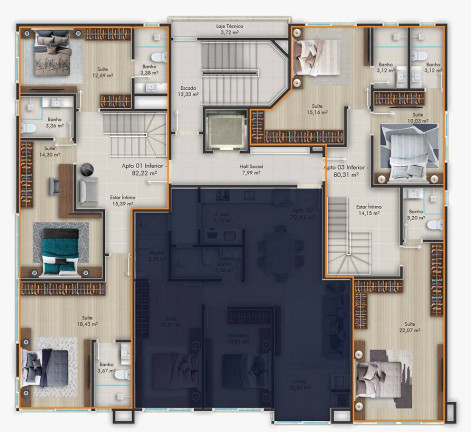 Imagem Cobertura com 3 Quartos à Venda, 160 m² em Bombas - Bombinhas Imagem Cobertura com 3 Quartos à Venda, 160 m² em Bombas - Bombinhas