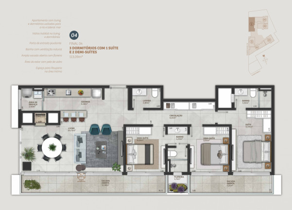 Imagem Apartamento com 2 Quartos à Venda, 80 m² em Predial - Torres