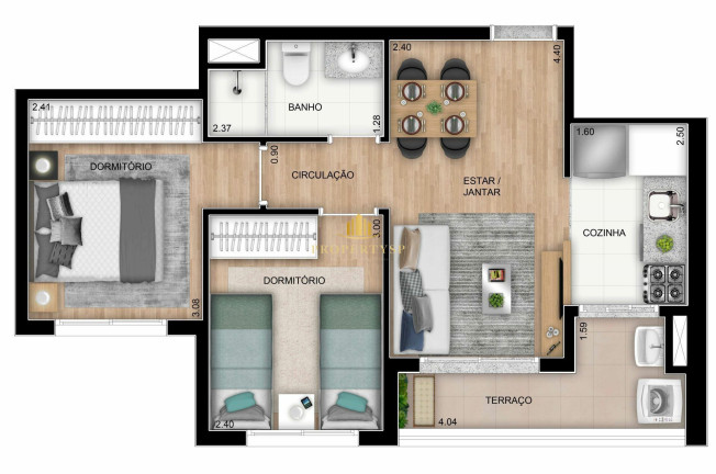 Imagem Apartamento com 2 Quartos à Venda, 39 m² em Vila Anastácio - São Paulo