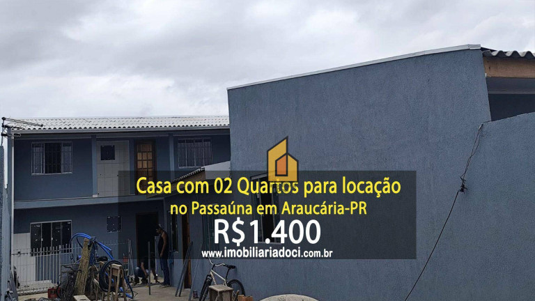 Imagem Casa com 2 Quartos para Alugar, 60 m² em Passauna - Araucária Imagem Casa com 2 Quartos para Alugar, 60 m² em Passauna - Araucária