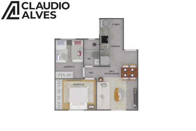 Imagem Apartamento com 2 Quartos à Venda, 41 m² em Sim - Feira De Santana Imagem Apartamento com 2 Quartos à Venda, 41 m² em Sim - Feira De Santana