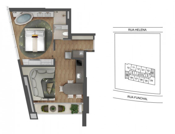Imagem Kitnet com 1 Quarto à Venda, 53 m² em Vila Olímpia - São Paulo Imagem Kitnet com 1 Quarto à Venda, 53 m² em Vila Olímpia - São Paulo