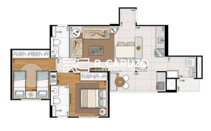 Imagem Apartamento com 2 Quartos à Venda,  em Jardim Nossa Senhora De Fátima - Limeira
