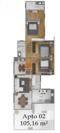 Imagem Apartamento com 3 Quartos à Venda, 105 m² Imagem Apartamento com 3 Quartos à Venda, 105 m²