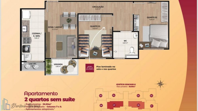 Imagem Apartamento com 3 Quartos à Venda, 65 m² em Farolandia - Aracaju Imagem Apartamento com 3 Quartos à Venda, 65 m² em Farolandia - Aracaju