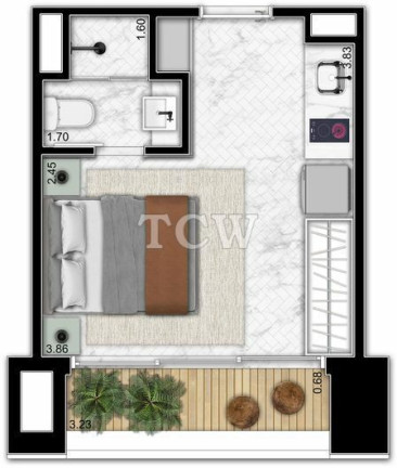Imagem Imóvel com 1 Quarto à Venda, 23 m² em Itaim Bibi - São Paulo