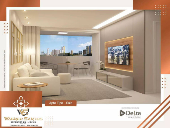 Imagem Apartamento com 2 Quartos à Venda, 57 m² em Jardim Cidade Universitária - João Pessoa