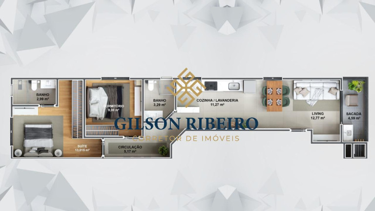 Imagem Apartamento com 2 Quartos à Venda, 71 m² em Tabuleiro - Camboriú